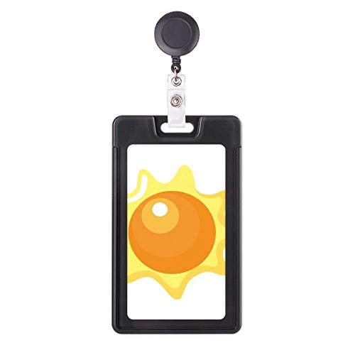 Funda retráctil para tarjetas con diseño de universo y alien solar para pase de oficina