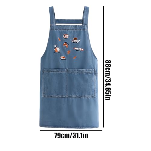 Tablier de cuisine en denim résistant style atelier pour passionnés
