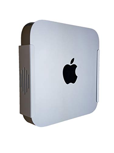 Dynas Mac Mini Mount - VESA Compatible Under Desk Mountable & Wall Mounted Bracket Made In The UK (White)