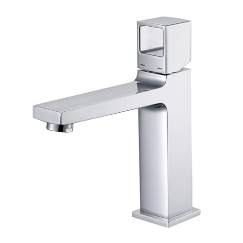 Mezcladora de lavabo con control monomando frío y calor cromado LWX