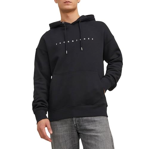 JACK & JONES Jjestar Jj Sweat Hood Noos, Sudadera con capucha Hombre, Negro, L