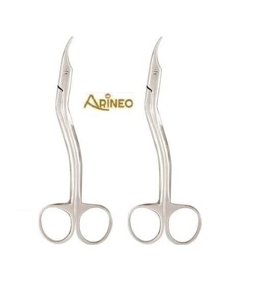 ARINEO Stitch cutting suture scissor surgical scissor Curved And Angled Dissecting Scissors (Sharp/Sharp Blades) (PACK OF 2) (B09TNTMVY9) Amazon Price History, Amazon Price Tracker