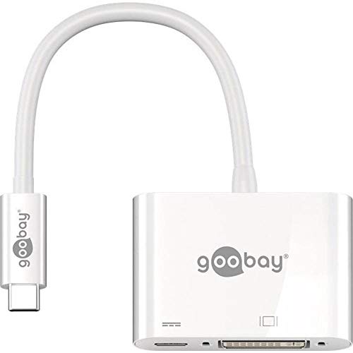 Adaptador USB-C a DVI con Power Delivery Goobay para duplicar tu pantalla