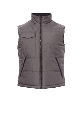  PAYPER STAR Giubbotto da Uomo Smanicato in Poliestere Gilet Imbottito Effetto Piuma, colore: SMOKE, Taglia: 5XL
