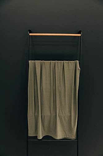 Image of Mebie Baby Olive Stretch Swaddle, Modern and Neutral Swaddle Blanket for Baby Girl or Boy, Soft Baby Blankets, Newborn Swaddle Blanket, 0-3 Month, Comfy Wrap, Baby Essentials & Gifts (47 inch x 47 inch)