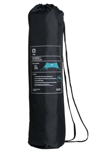 Image of Neso Portable Beach Tent Sun Shelter with Sand Anchor - Lightweight Beach Shade Canopy - Easy Setup for Family Outings - Patented Reinforced Corners - UPF 50+ Sun Protection - 7 x 7ft - Teal