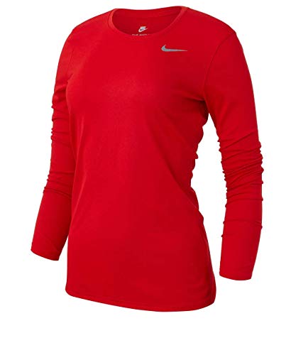 Nike Women's Legend L/S T SP20 TOP - University RED/University RED/Cool Grey - XL