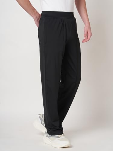 Image of MARK LEUTE Men's Straight Fit Rapid Dry Front Pleated Stretchable Lycra Trackpant