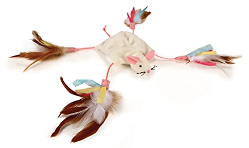 Petlinks Cutie Mouse Feathered Crinkle Cat Toy - Randomly Selected Color, One Size #TOP1