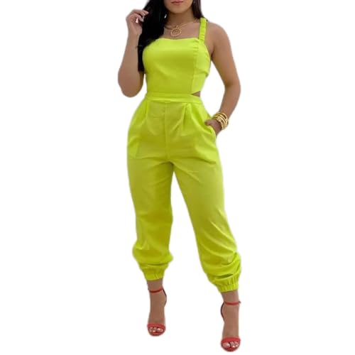 Combinaison pantalon femme fluide au design décontracté et coupe ajustée