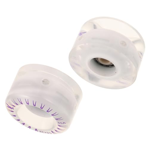 Toddmomy Roller Skate Wheel Set 2pcs Light up Wheels for Quad Skates Indoor Outdoor Use