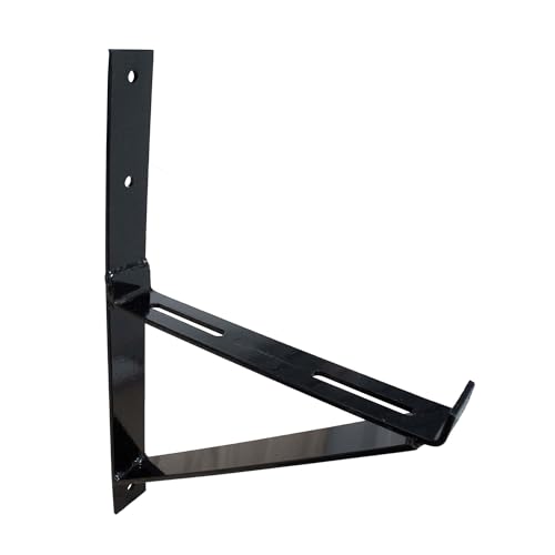 DAPRONA 25cm Support de Grille Marche de Toit et Grille Noir Montage Mural