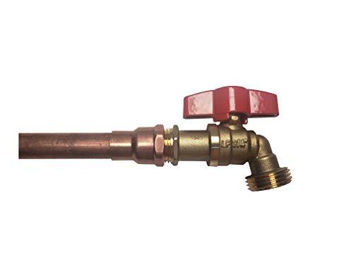 3/4" MIP Brass Ball Valve Hose Bibb w/ Extra Large Handle and Extended Body