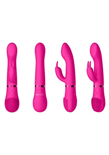 Shots Switch Pleasure Kit #1 rose avec embouts vibrants interchangeables - 5