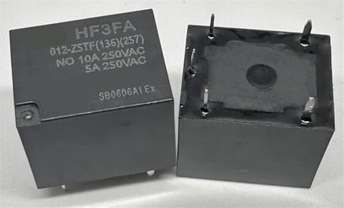 Relé 5 pines HF3FA 012-ZSTF y serie T73-1C-10A para control de circuitos