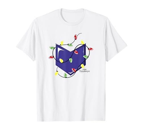 T-shirt Marvel Hawkeye Christmas Lights en coton pour fan de super-héros Avengers