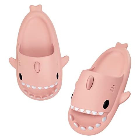 Puimentiua Cloud Shark Sliders for Women and Men, Cute Shark Slippers, Summer Non-Slip Quick Dry Shower Pillow Slippers, Super Soft Flat Sandals Cover