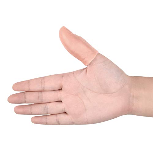 Doowops Hard Thumbs - Up False Finger Fake Thumb Tip With Silk For Vanishing, Exchanging And Appearing Magic Tricks Close Up Street Illusions Prop Comedy (1 Pc Thumbs+Silk) #TOP4