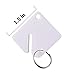 GoorDik 60 Pcs Key Tags Blank Plastic Upgrade Round Split Ring, Durable Key Identify, Bulk Key Tags for Key Cabinet 1.5 inches Square Shaped