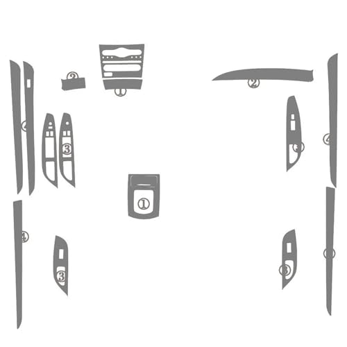 Autocollants de Moulage de Changement de Couleur de Console Centrale Infiniti G25 G35 G37
