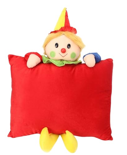 Image of Tickles Stuffed Soft Jocker Cushion Toy Pillow Car (Size: 33 cm Color: Red)