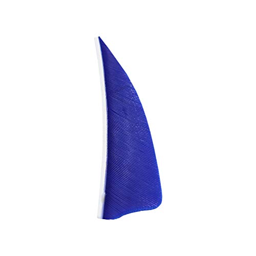 M.SJUMPPER ARCHERY Arrows 3 Inch Real Feathers Fletching with Shield Cut for DIY Hunting Shooting Shafts (36 Pack) (Navy Blue)