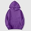 Fleece Hoodies For Women Uk, Unisex Basic Hoodie UK Women Men Oversized Plain Hooded Sweatshirt Jumper Casual Fleece Long Sleeve Pullover Fall Sweater 2025 Purple XXL #4