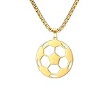 OAUWKEIY Collar colgante Collar de la serie deportiva colgante de fútbol recortado collar versátil de tendencia punk Collar colgante de moda Joyas
