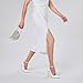 Elisabet Tang Women's Fashion Removable Ankle Strap Classic Pumps High Heels - 4.7IN Sexy Closed Pointy Toe Stilettos for Party Dress Shoes White 8