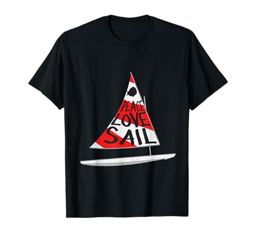 Sunfish Sailing Boat Segelboot Rot/Weißes T-Shirt T-Shirt