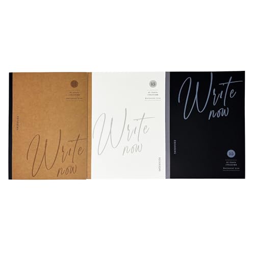 Image of B5 Notebook Set | 25 x 17.6cm - 3 Notebook Combo | 100 GSM, 40 Ruled Grid Pages Each | Durable Binding Pages for Office, College, School, Journaling, Meeting & More