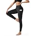 YUDSUD High Waisted Leggings for Women with Pockets - Tummy Control Capris Yoga Pants for Workout Running Athletic Cycling Black