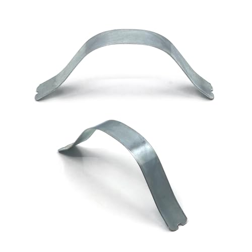 Image of 3 /8 inch Spring Clips with Round Corners - Picture Frame Parts - 50 Pcs Picture Hanging Hardware and Frame Clips