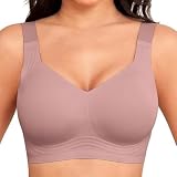 Jelly Bra, Comfortable Wireless Full Coverage Jelly Smoothing Bra, Soft No Underwire T-Shirt Bras (Purple,3XL)