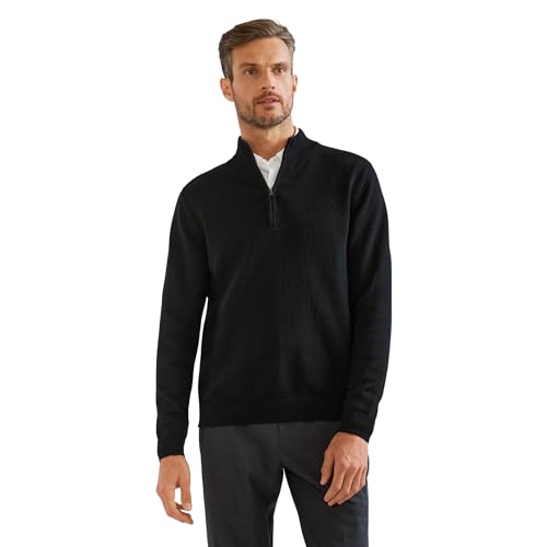 ニット+セーター IIROT Chambray Gabardine Pullover Black Tobias Jumper - Middle Grey - Merino Wool - Sézane