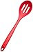 StarPack Basics Range XL Silicone Slotted Spoon (13.5") in FDA Grade with Hygienic Solid Coating + Bonus 101 Cooking Tips (Cherry Red)