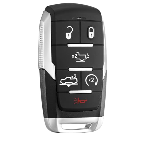 Key Fob Keyless Entry Remote Fits for Dodge Ram Limited 1500 2019 2020 2021 2022 2023 2024 Smart Proximity Keyless Entry Remote Control 434Mhz OHT-4882056 4A 68584161 68584161AA