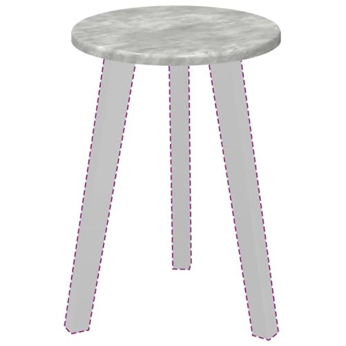 vidaXL Plateau de Table Gris béton 30 x 30 x 1,5 cm Bois d'ingénierie, Table Ronde élégante pour Jardin, mobilier d'extérieur, Surface en Bois Durable, Parfaite...