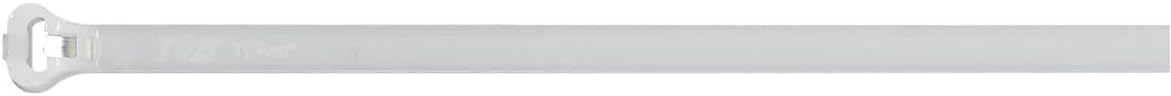 Thomas & Betts TY527M 13" Natural Cable Ties, 120 lb Tensile Strength, Stainless Steel Barb and Infinite Locking Positions, Corrosion Resistant Nylon for Indoor Application, 50 Pack