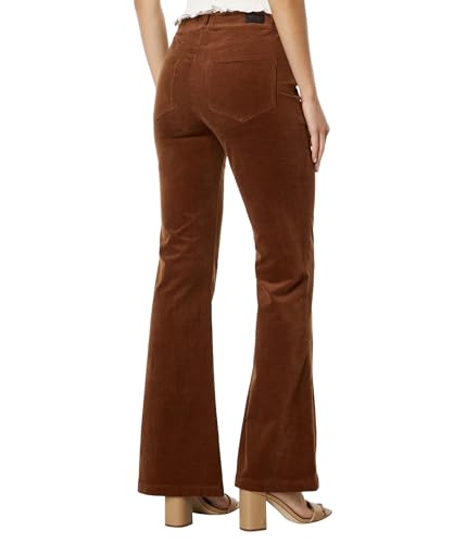 PAIGE Women's Genevieve Mid Rise 32" Inseam Flare in Dark Brushed Olive2