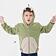 Famuka Baby Jacke Jungen Mädchen Übergangsjacke Fleece Reißverschluss Herbst Frühling Kleinkinder Mantel Kapuzenjacke (Grün, 12M)