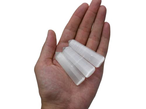 Image of Certified Selenite Crystal Tower Obelisk Point For Chakra