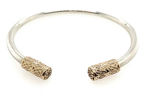 Bracelet jonc Celtic Torc en argent et or : l'art de la haute bijouterie irlandaise