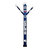 Sporticulture NFL Football Indianapolis Colts Wacky Waving Inflatable Tube Guy with LED Lights & Built-in Blower Air Wacky Dancers NFL Inflatable Tube Man Crazy Sports Fan Outdoor Party Decoration