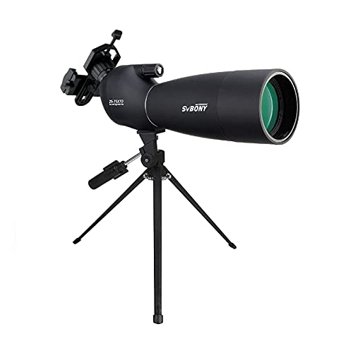Amazon | SVBONY SV28 フィールドスコープ 25-75x 70mm ブラック 21mm
