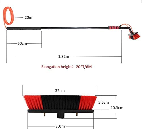 Bürsten-Set, 9 m Wasserstange für Solarpanel und Kamera, effizientes Reinigungswerkzeug für Photovoltaikanlagen