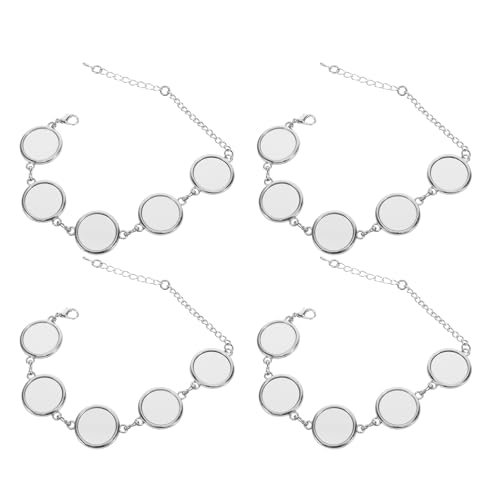 DOITOOL 4 pulseras de sublimación: engastes de transferencia de calor en blanco...