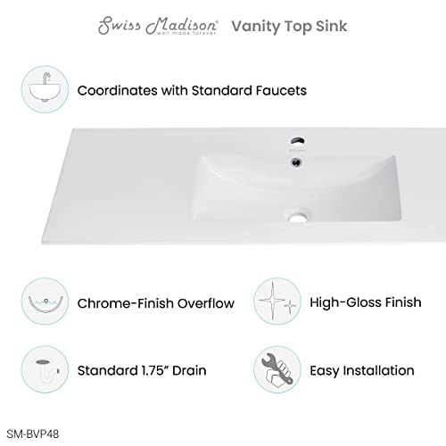 48" Ceramic Vanity Sink Top #TOP6