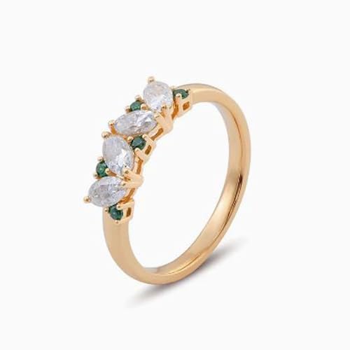 Bague fiançailles moissanite RNG-1329, l'éclat durable sans ternir