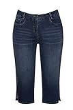 etwa wadenlang Ulla Popken Jeans-Capri Blue Denim 48 795410902-48